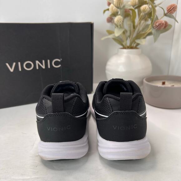 Vionic Shayna Comfort Lace Up Sneaker Black/White Women's 7M Tried on - Picture 4 of 10